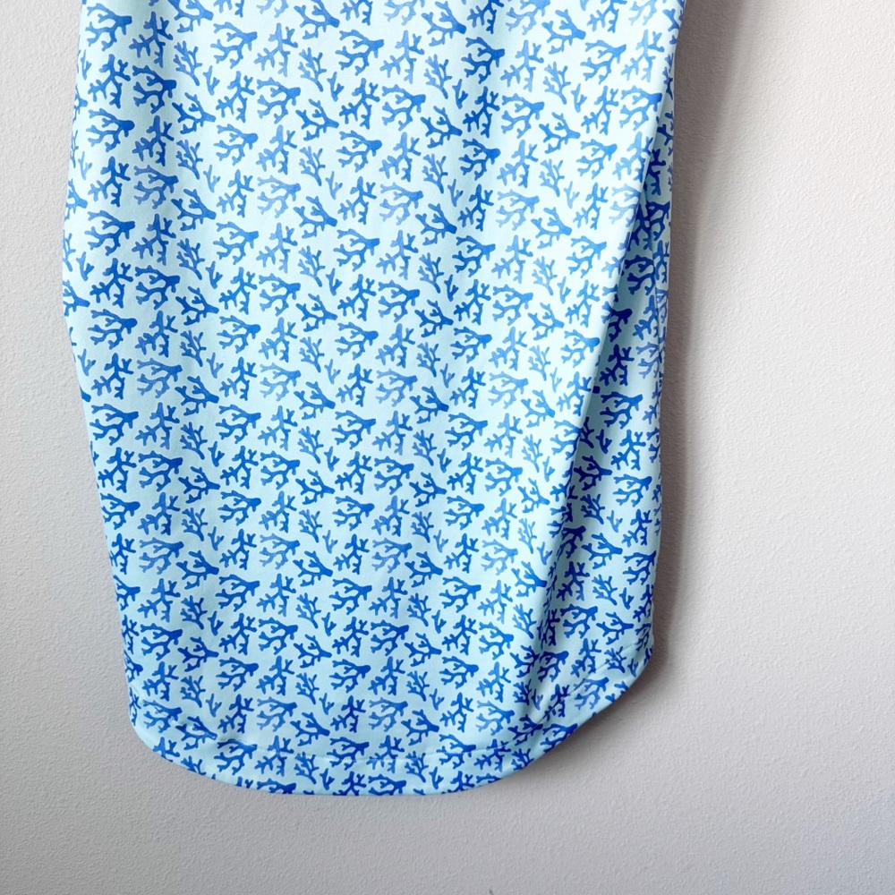 Vineyard Vines Blue Coral Print Performance Dress - Picture 12 of 12